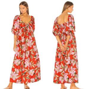 Mara Hoffman Violet Dress in Red Floral Combo - Size M